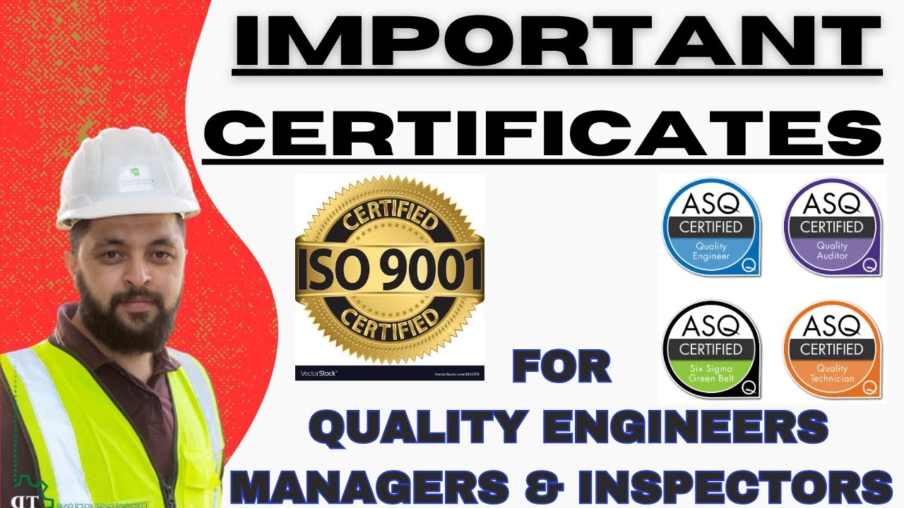 Certifications for Quality Professionals| ISO 9001:2015 QMS | ASQ Certification| CMQ/OE | CQE.