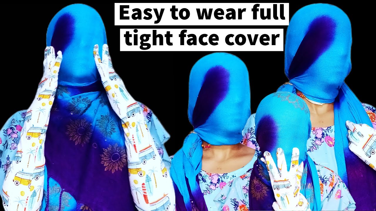Easy to wear full tight face cover ||Dupatta/Stole face cover ||Eyes Veill ||#how #facecover #viral