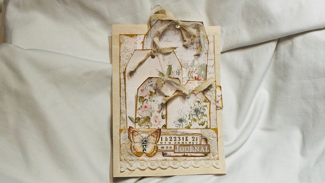 Craft with me: Triple journal pocket and tags from a freebie