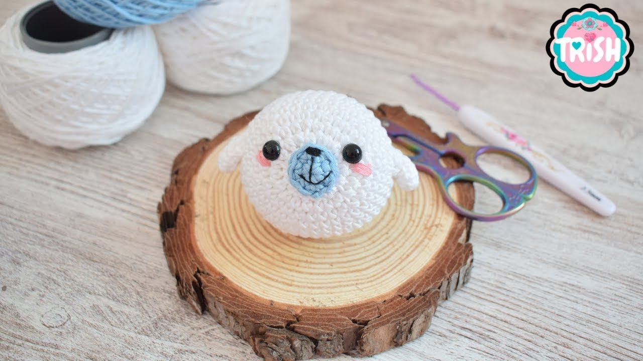 😍 AMIGURUMI FOCA, lo más cute que verás hoy, hermosa, fácil de tejer y EXPLICADO PASO A PASO🌊🌊