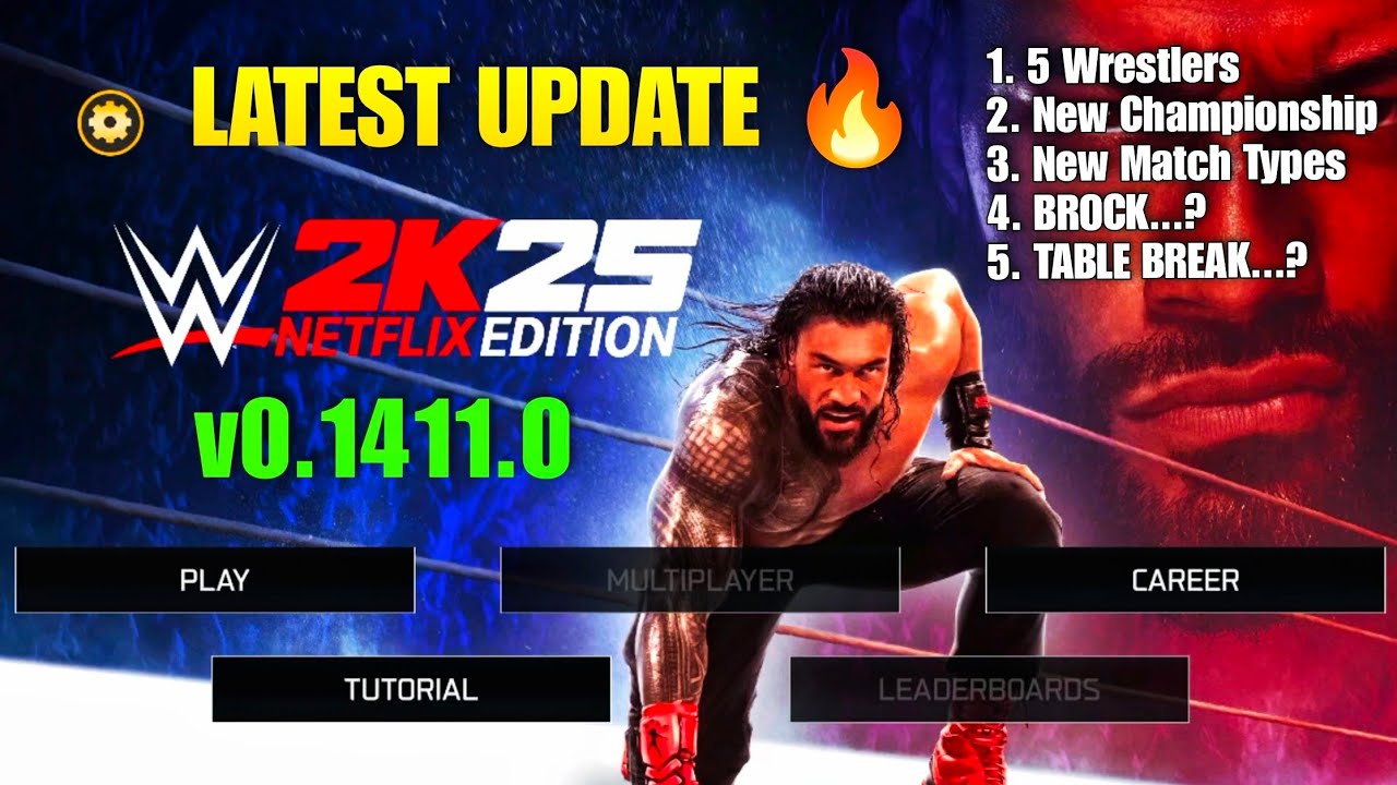 🔥 WWE 2K25 Netflix Edition v0.1411.0 UPDATE! | New Wrestlers, Match Types & IC Title Added! 💥