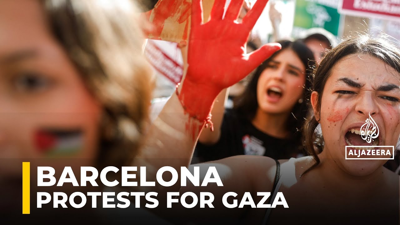 Barcelona demonstration: Pro-Palestine protesters demand action against Israel