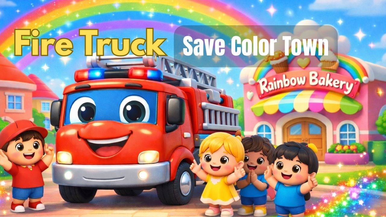 Fire Truck for Kids 🚒 | Rescue Vehicles Cartoon & Fire Safety