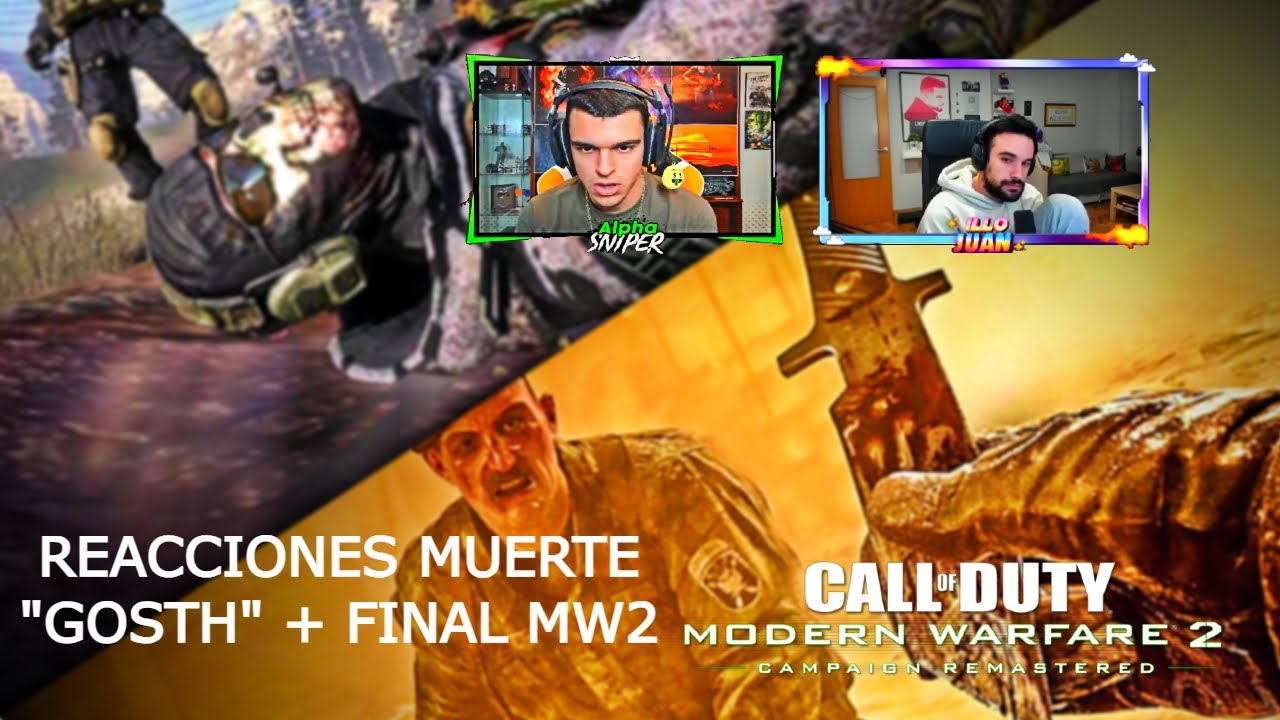 REACCIONES MUERTE GHOST + FINAL MW2 Illojuan,Alpha…