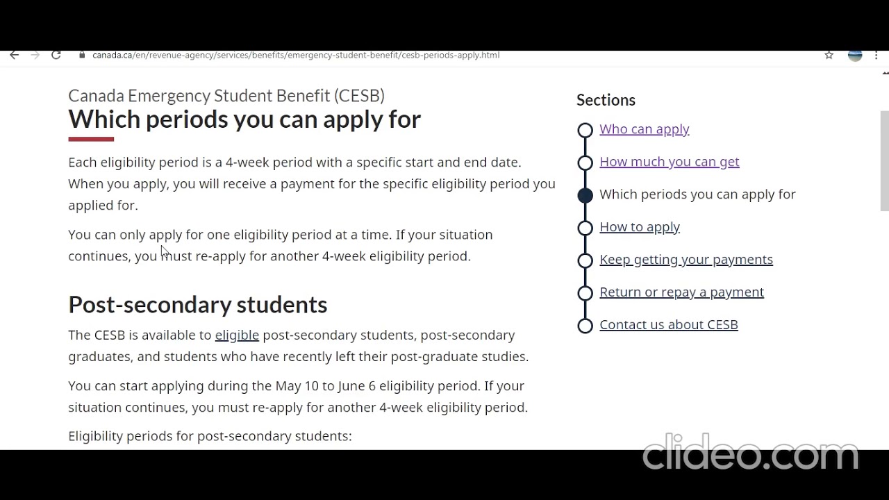 Canada Emergency Student Benefit (CESB) Full Information