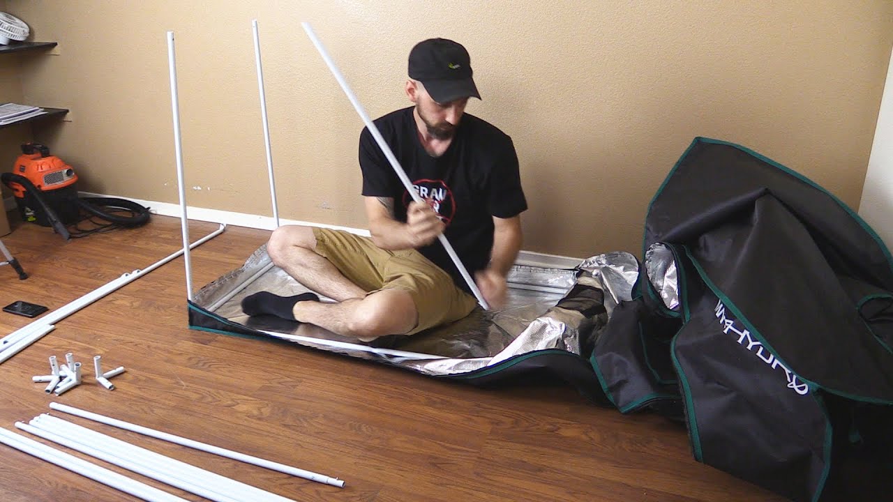 MARS HYDRO 2X4 GROW TENT ASSEMBLY IN RECORD TIME!!