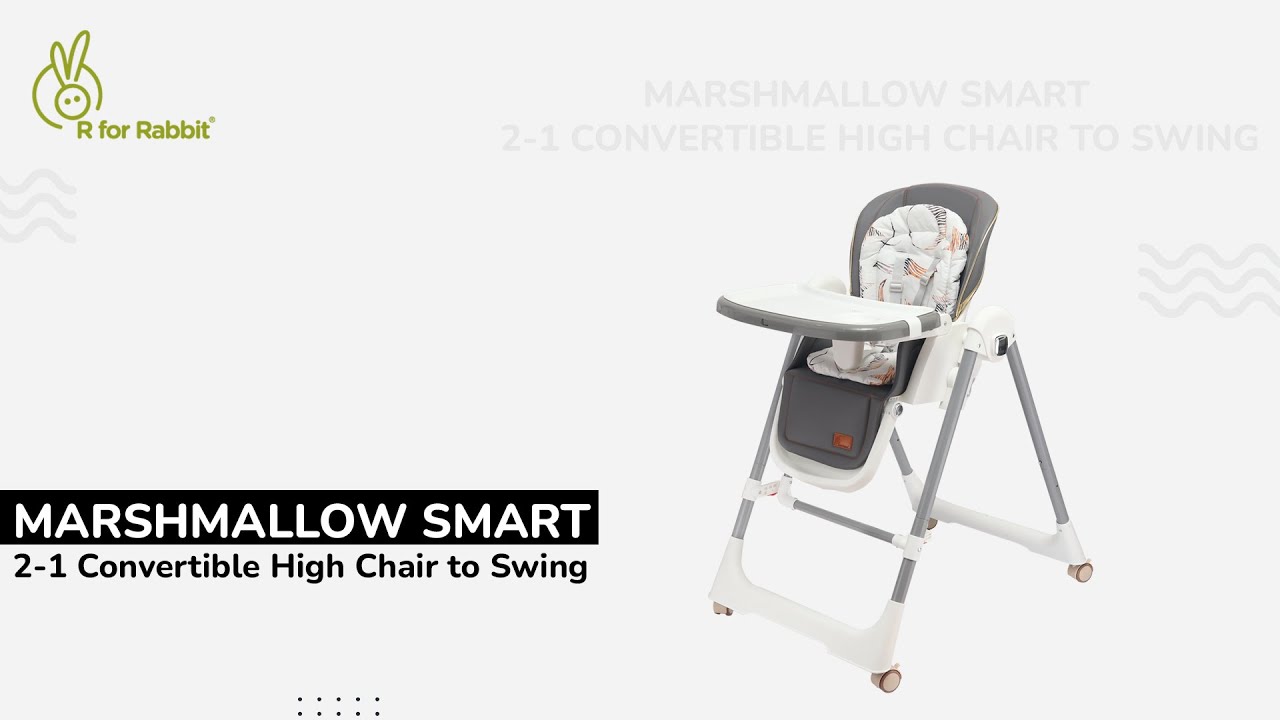 R for Rabbit Marshmallow Smart High Chair For Kids Installation Video
