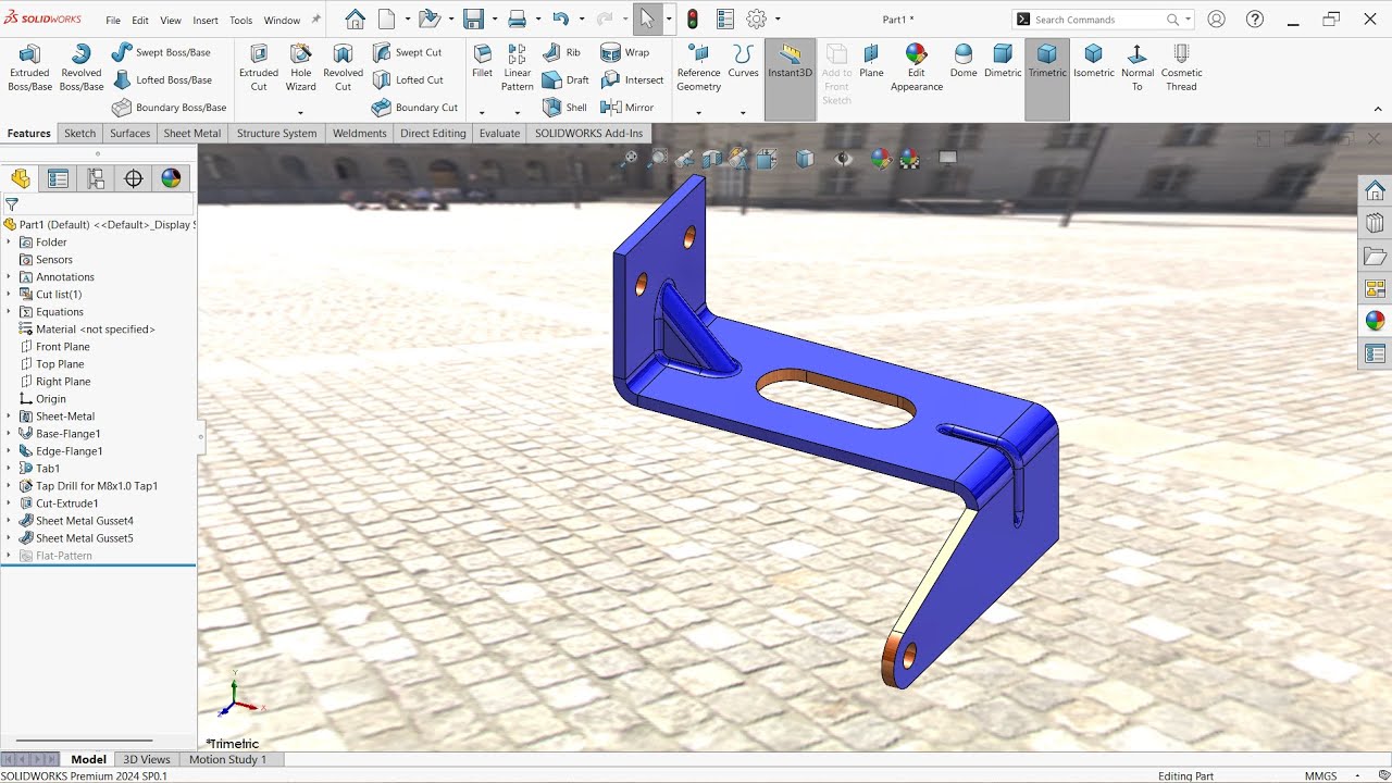 SOLIDWORKS  Sheet metal Gusset . 21#solidworks #cad #cncsoftware #viral #viralvideo