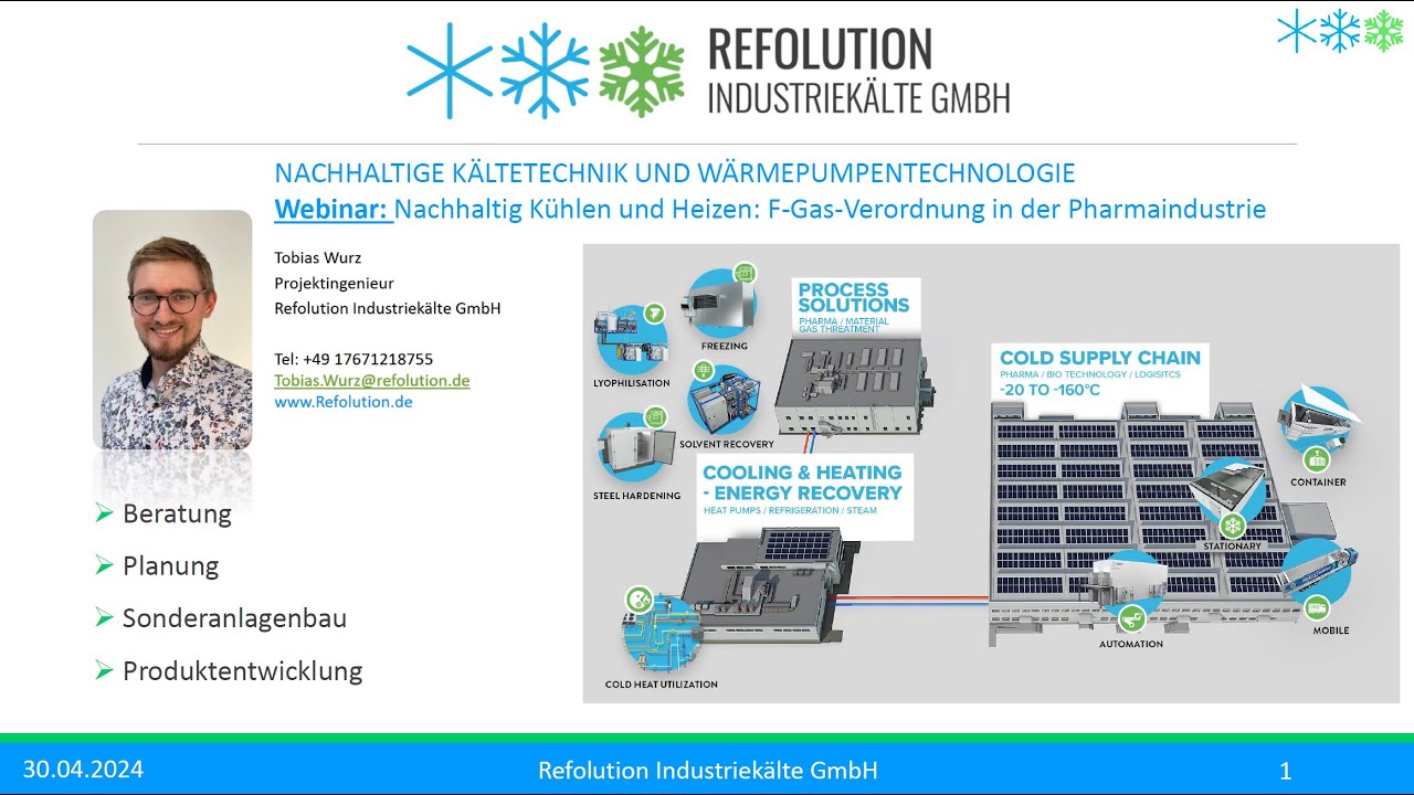 Webinar: Nachhaltig Kühlen und Heizen: F-Gas-Verordnung in der Pharmaindustrie