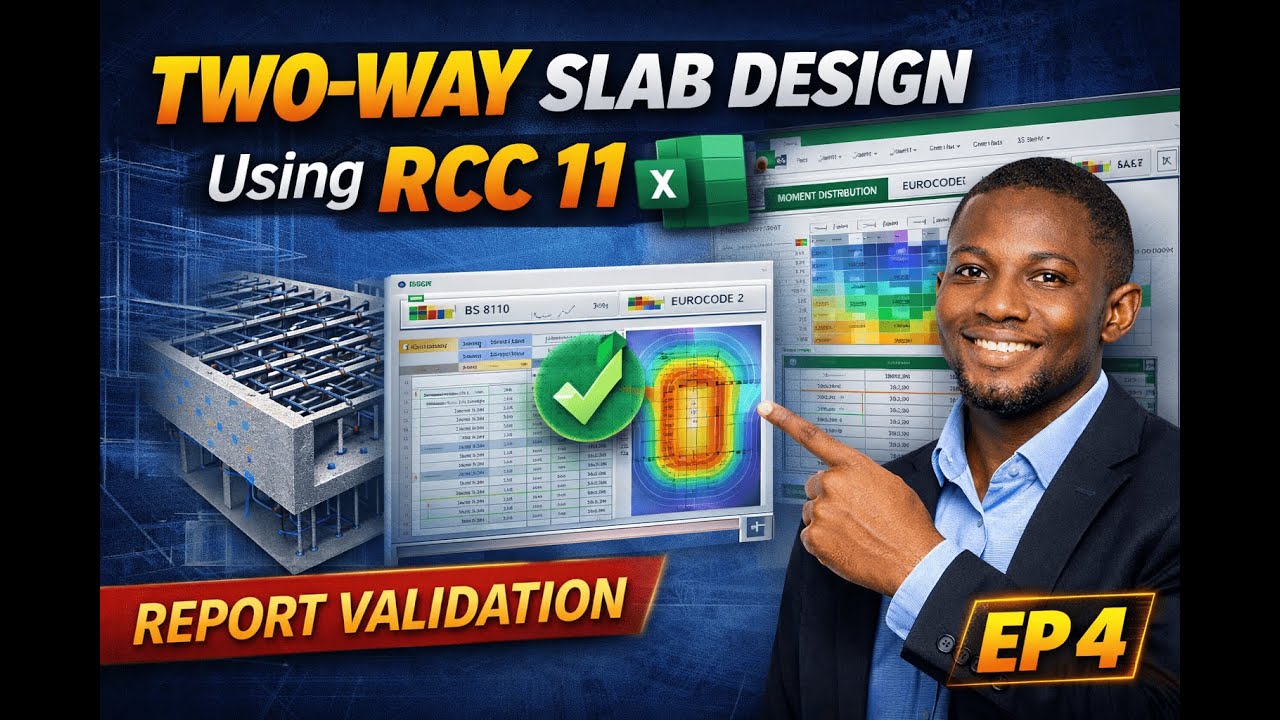 1.4 Two Way Slab Design Using RCC 11 Excel  Software Report Validation