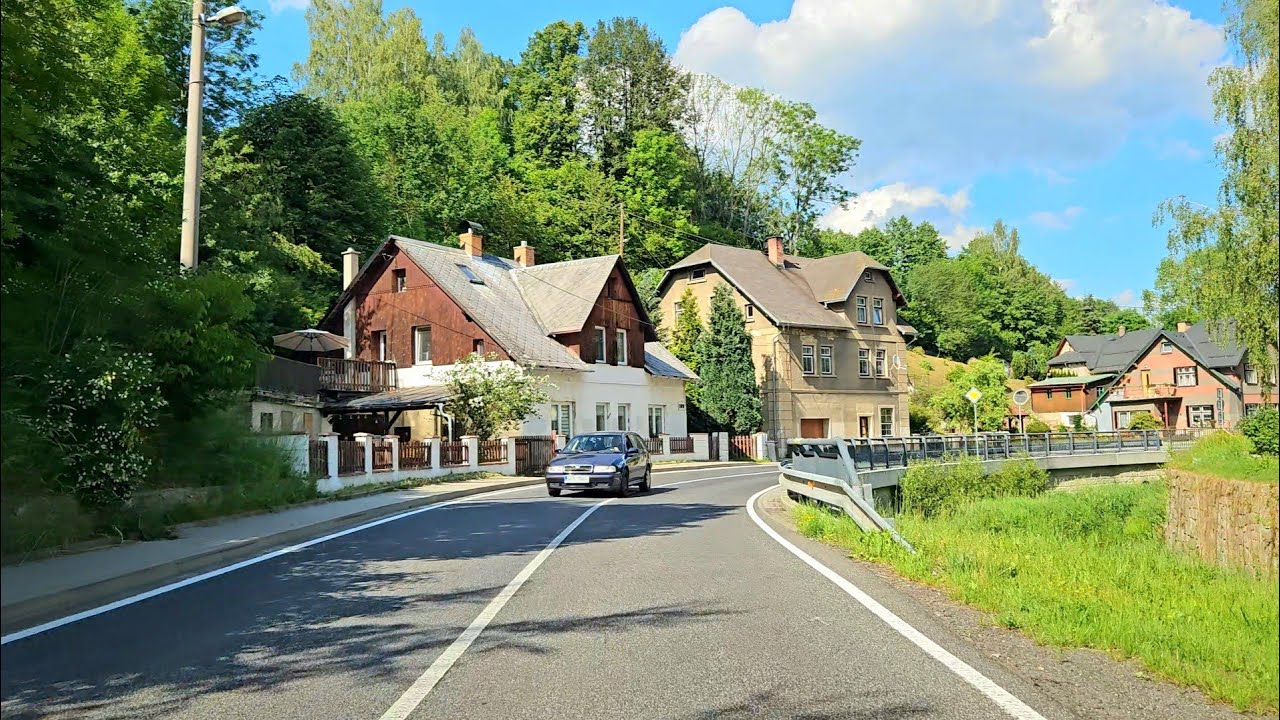 4K Driving in Czech Republic 🇨🇿 | Chrastava | One Of The Most Beautiful Small City in CZ | 4k60fps