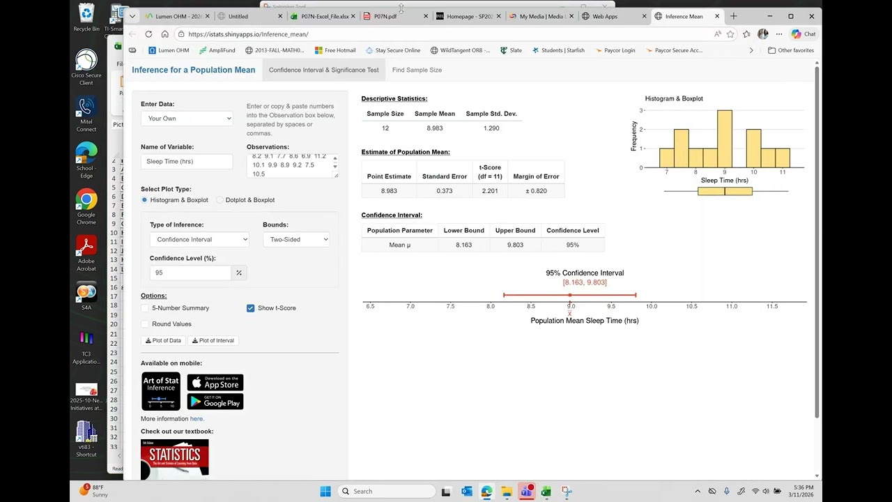Statistics Project 7 - Confidence Intervals