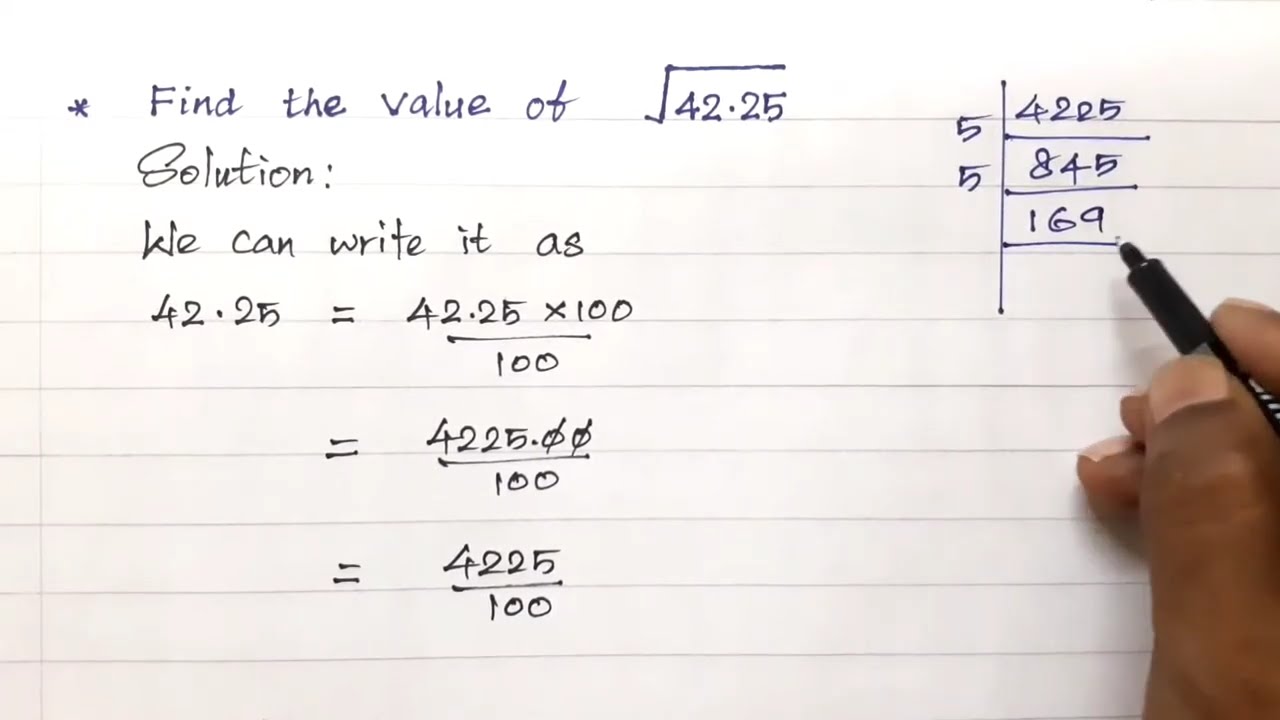 Numbers || find the value of sqrt(42.25) || #easy #math #tutorial  with background music