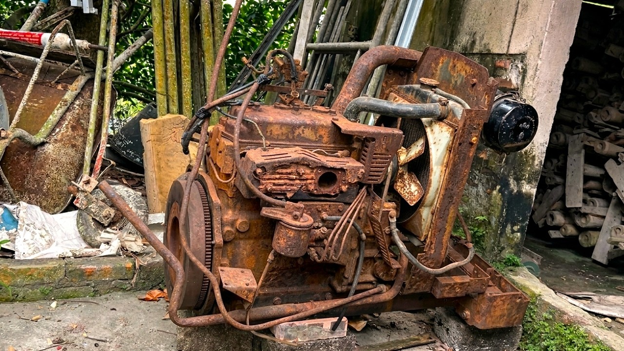 Full Restoration of a 50-Year-Rusted 3-Cylinder Diesel Engine Owned by a 100-Year-Old Man