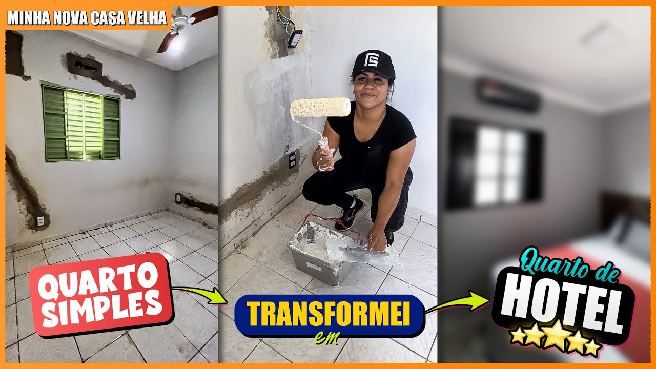 TRANSFORMEI O MEU QUARTO SIMPLES EM UM QUARTO DE HOTEL 5 ESTRELAS ! - #diy  - Minha Nova Casa Velha