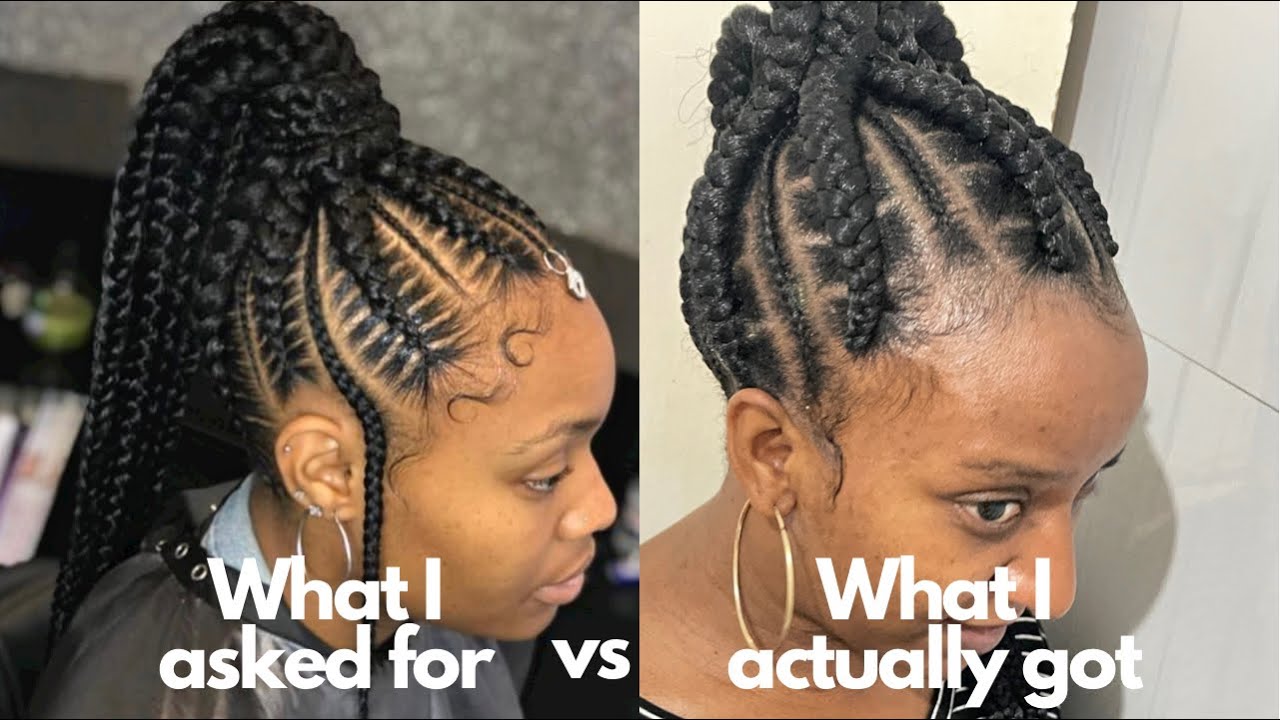 $15 AFRICAN HAIR SALON 'STITCH' BRAIDS GONE WRONG! | WHAT I WANTED VS WHAT I GOT
