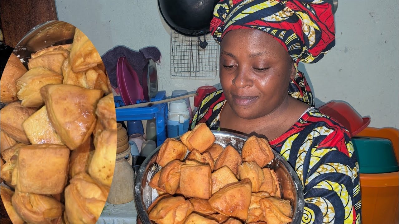 Amandazi aryoshye yisatuye twakoreye murugo, hehe nogusubira kugura amandazi