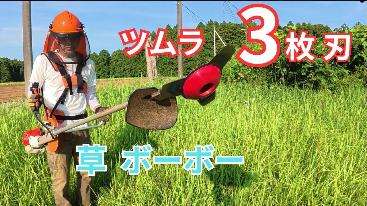 草刈り 共立SRE2230 ツムラ3枚刃で草ボーボーを刈る