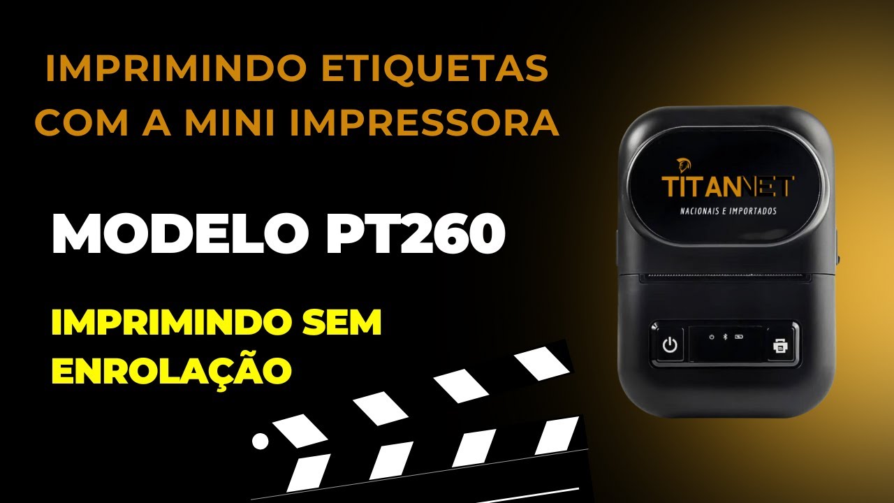 Imprimir Etiquetas Adesivas | Mini Impressora Bluetooth PT260