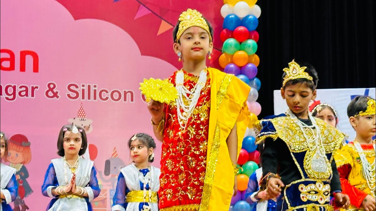 Viraj kanungo as krishna @BachpanGlobalOfficial @ annual function 2026 #mahabharat #krishna #kanhaji