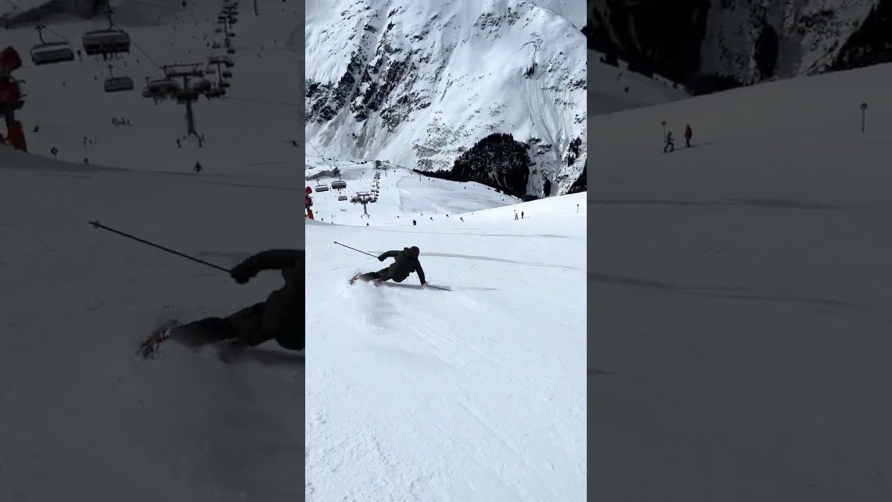 Extreme Carving in Sankt Anton! Aggressive Skiing on a Black Slope &ndash; No Holding Back!