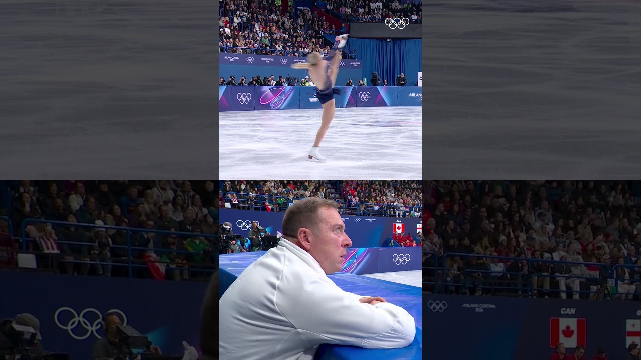 Amber Glenn is locked in, and her coach is right there with her. 🥹