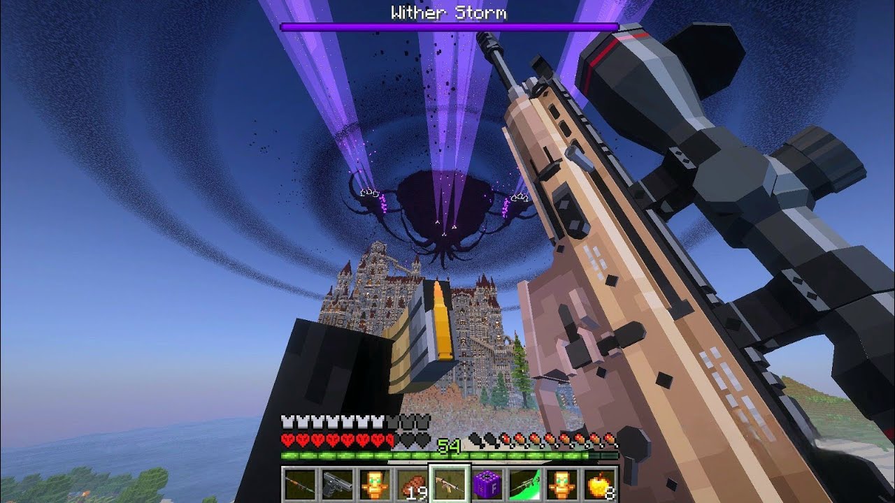Мой ХАРДКОРНЫЙ мир за 2 ГОДА был почти УНИЧТОЖЕН — Уничтожение WITHER STORM современным оружием!