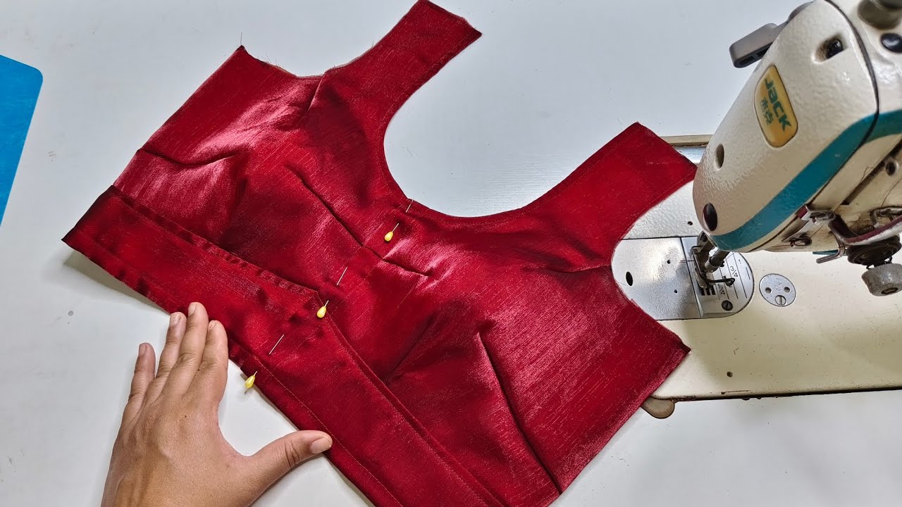 Belt Blouse Cutting and Stitching | 4 Tucks Belt Blouse Cutting and Stitching