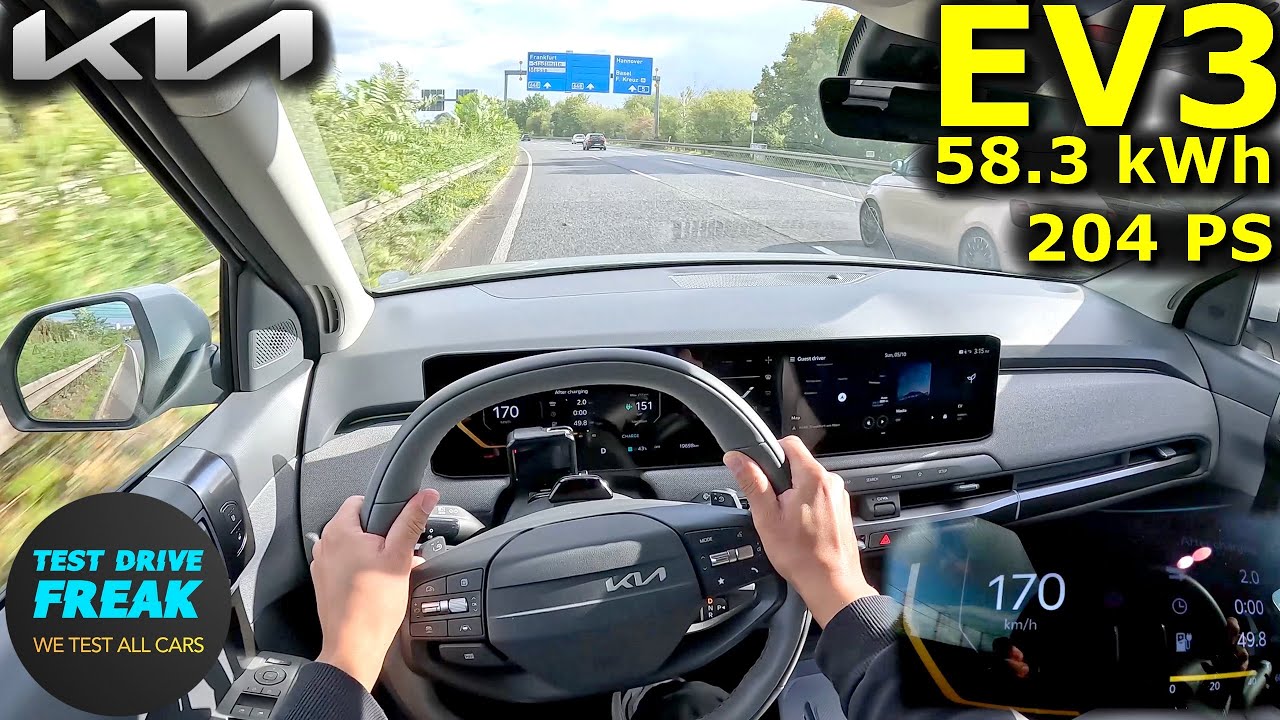 2025 Kia EV3 Standard Range (204 PS) TOPSPEED POV ⚡ Autobahn Drive | No Speed Limit