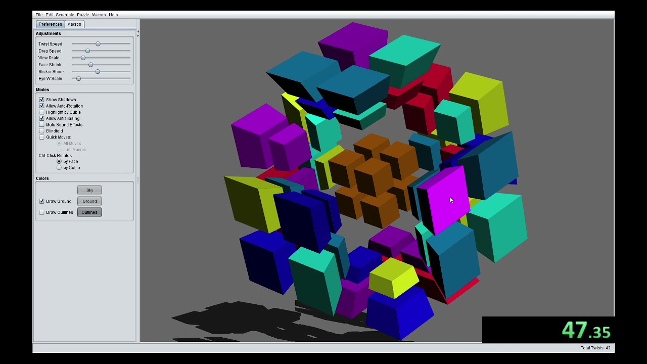 MC4D 2x2x2x2 Speedsolve in 1:42.19