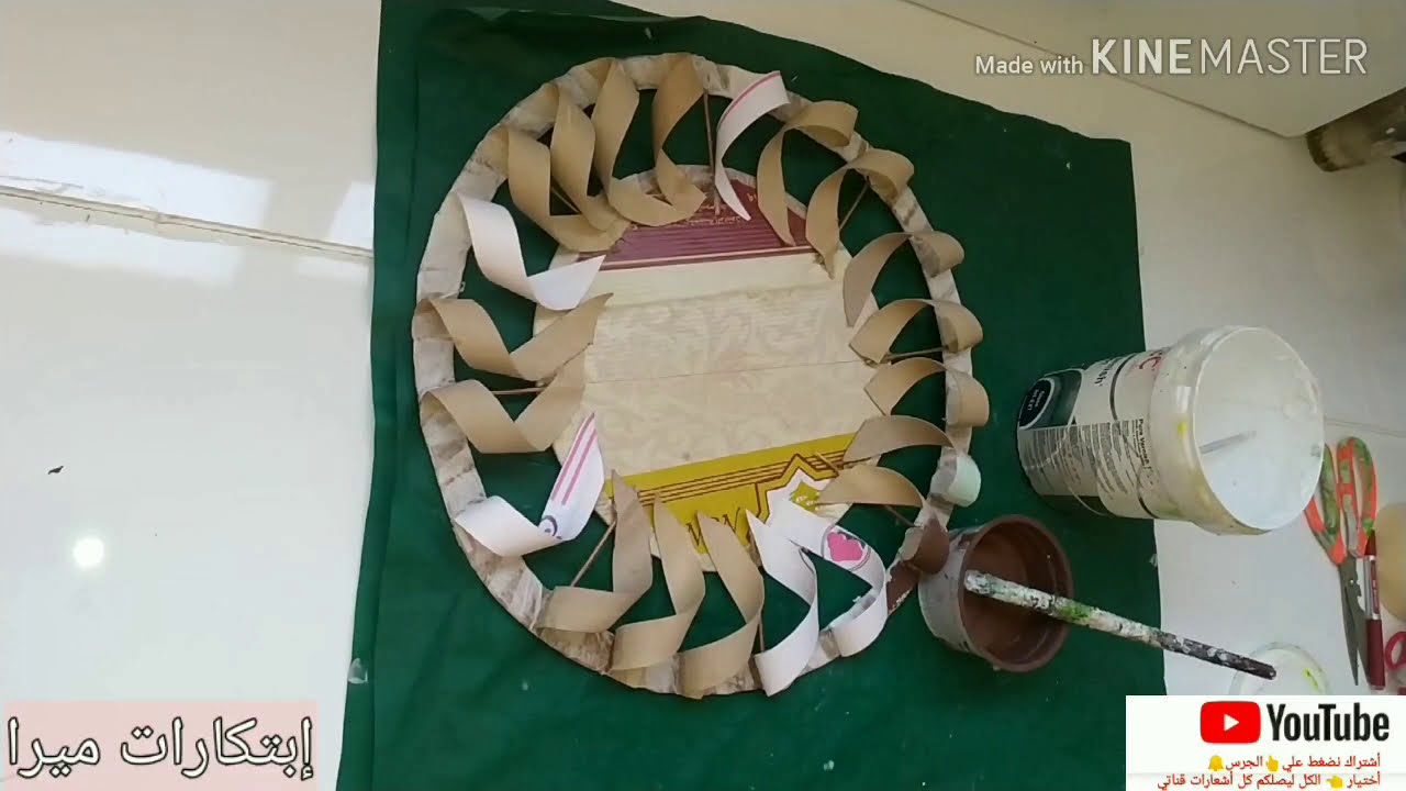 ليه 🤔 تشتري ديكورات غاليه اما ممكن تصنعيها بنفسك من مخلفات البيت #إعادة تدوير#Diy#Mirror recycling