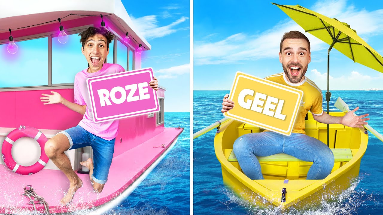 Wie De Beste Boot Bouwt In 1 Kleur Wint! *Challenge*