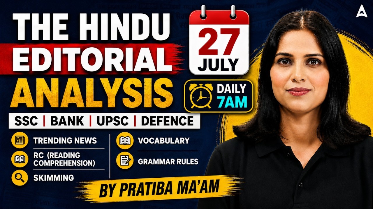 The Hindu Analysis | Vocab, Grammar & Skimming | The Hindu Editorial Analysis By Pratibha Mam