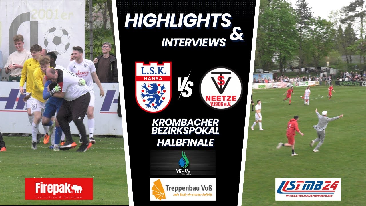 Lüneburger SK - TuS Neetze Halbfinale Krombacher Bezirkspokal