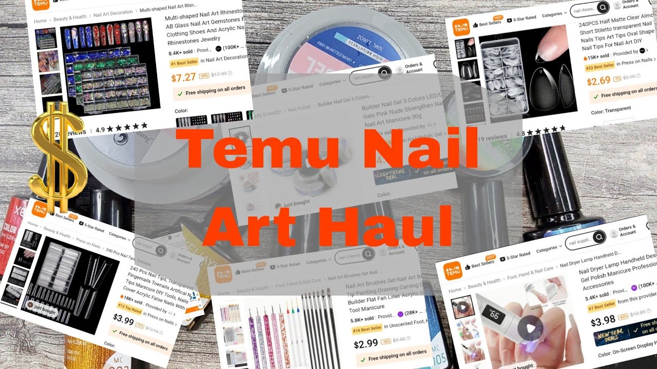$60 Temu Nail Art Haul