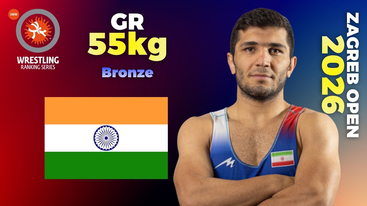 Lalit LALIT (IND) vs  Poya Soulat DAD MARZ (IRI). 2026 Zagreb Open | Bronze Medal | GR 55Kg