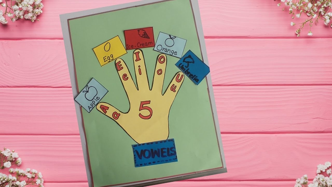 Vowels crafts for kids,Making Vowels Craft, #Vowels ,#craft #englishtlm Introduction of Vowels