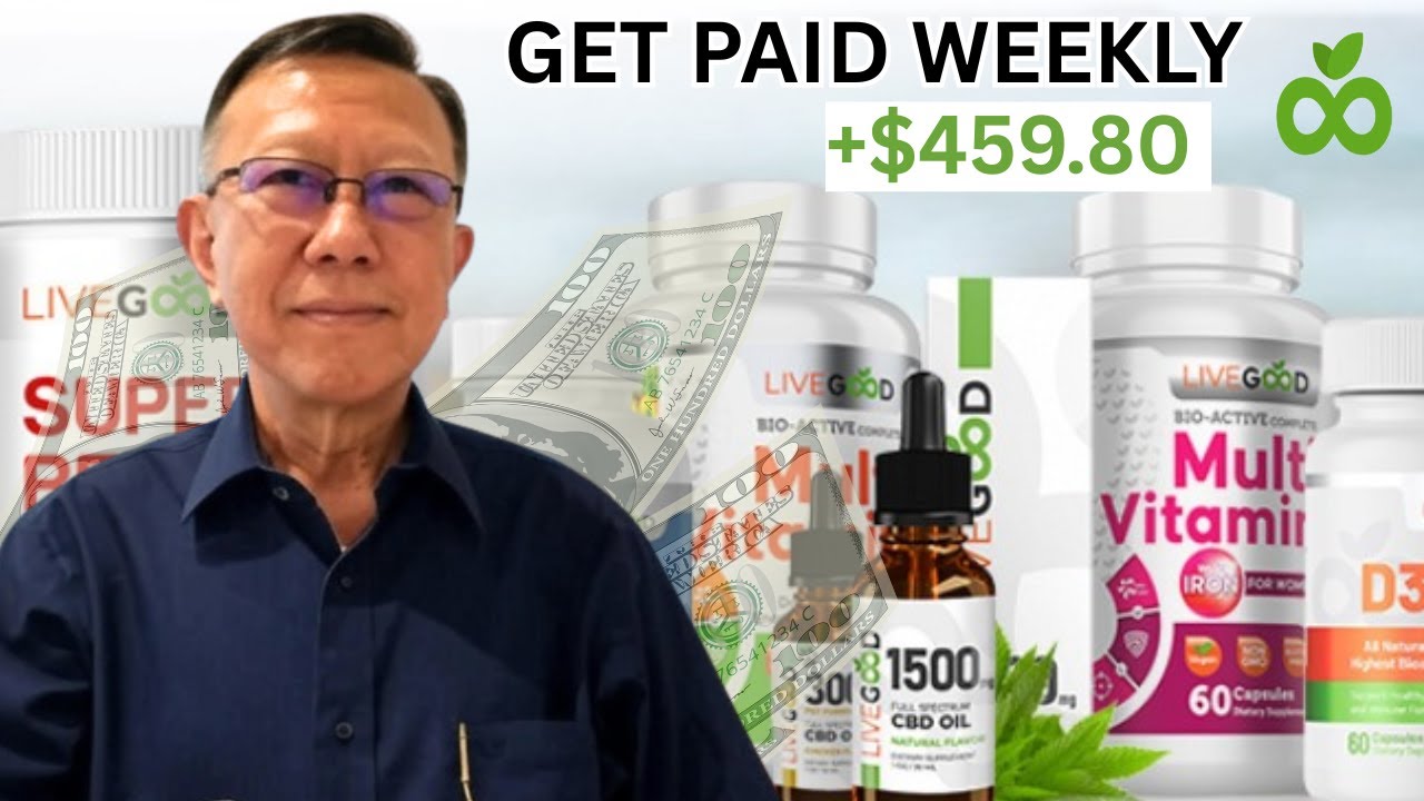 LiveGood Affiliate Program Work from Home, Get Paid Weekly!