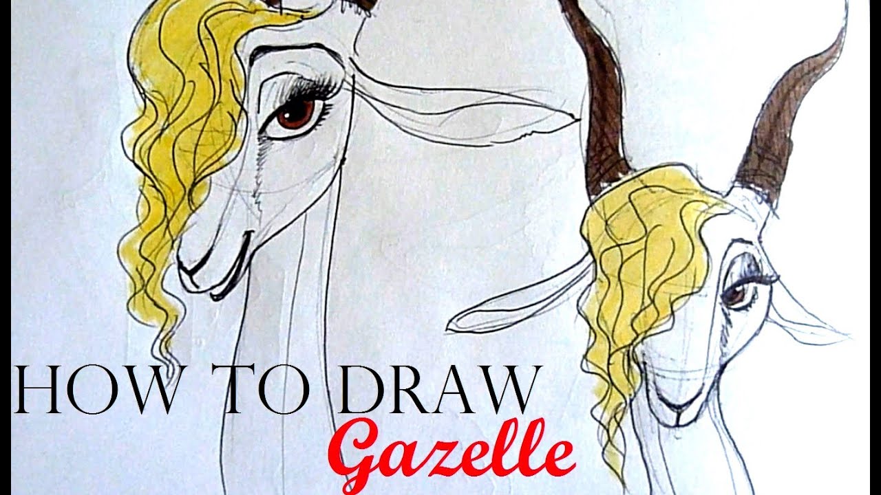 HOW TO DRAW Gazelle (Zootopia) - 10 quick sketches - Speed drawing [request]