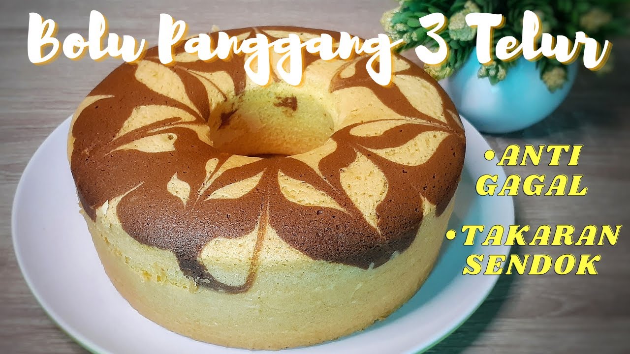 BOLU PANGGANG 3 TELUR | TAKARAN SENDOK | ANTI GAGAL