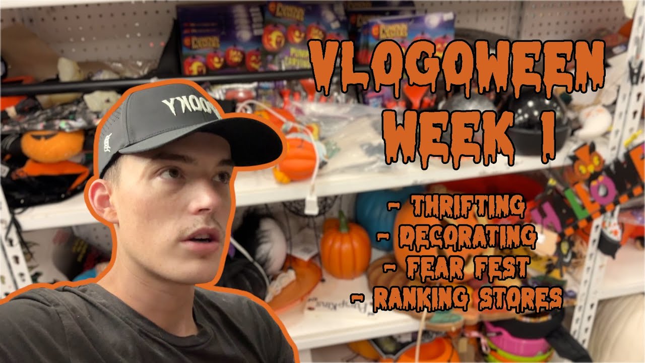 VLOGOWEEN WEEK 1: Fear Fest, Thrifting, Ranking Store Collections, Halloween Decorating,  & More!!