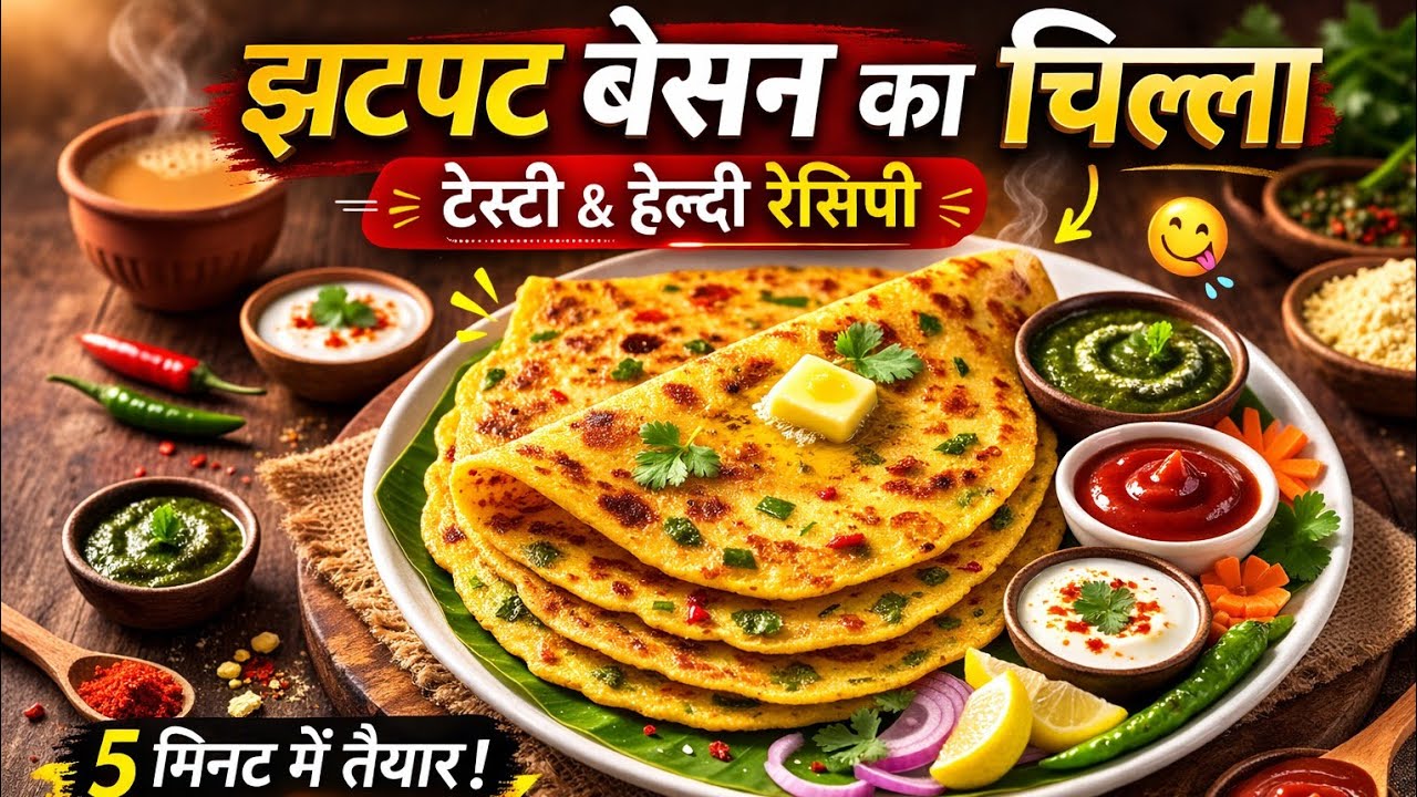 Besan ka chilla banane ka vidhi 