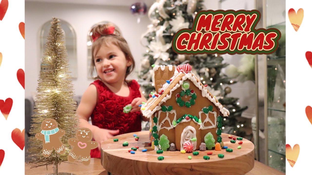 Karina builds a Gingerbread House