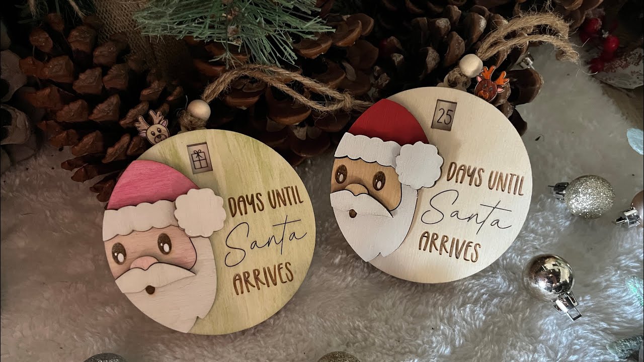 DIY 3D Santa Countdown Ornament | Fun Laser Cut Christmas Project