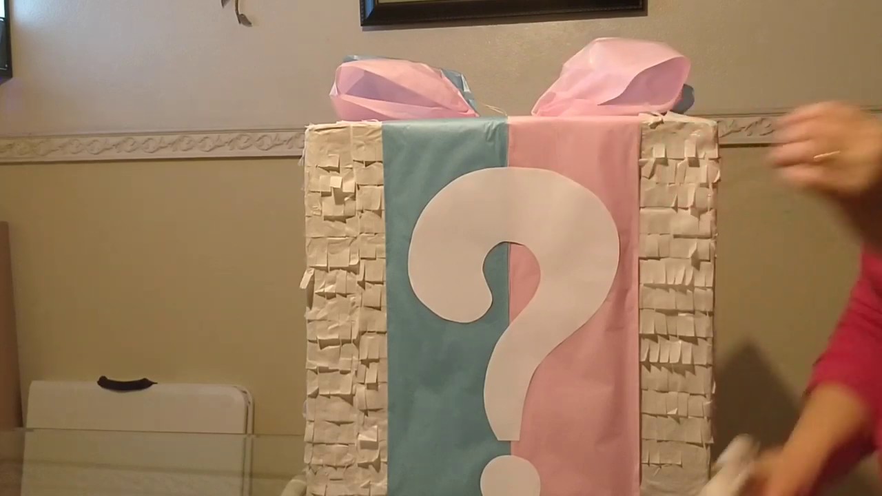 Como hacer una caja para revelacion de genero NIÑO O NIÑA [gender reveal box boy or girl]