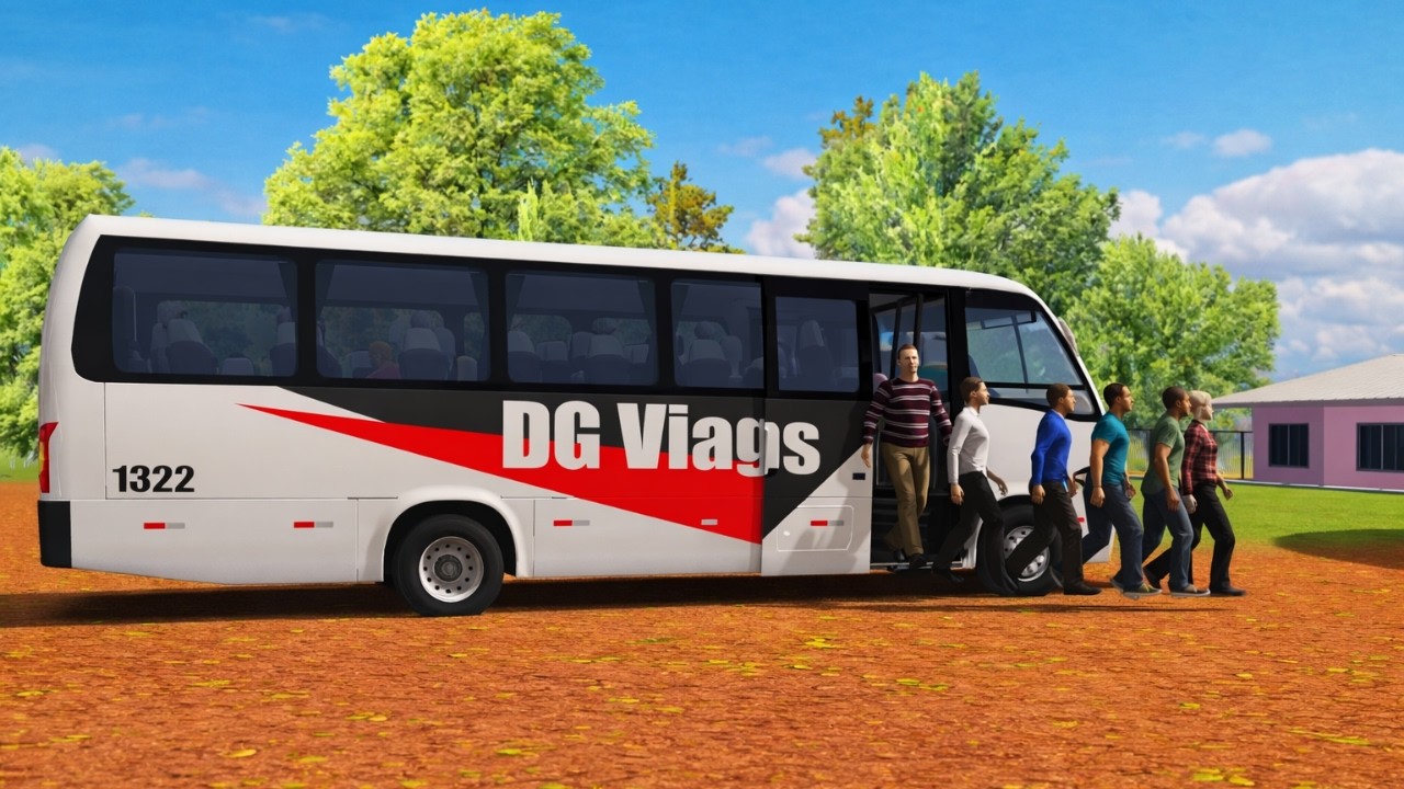 🚌✨Mini bus off road driving. World Bus Driving Simulator 2025. Android gameplay.