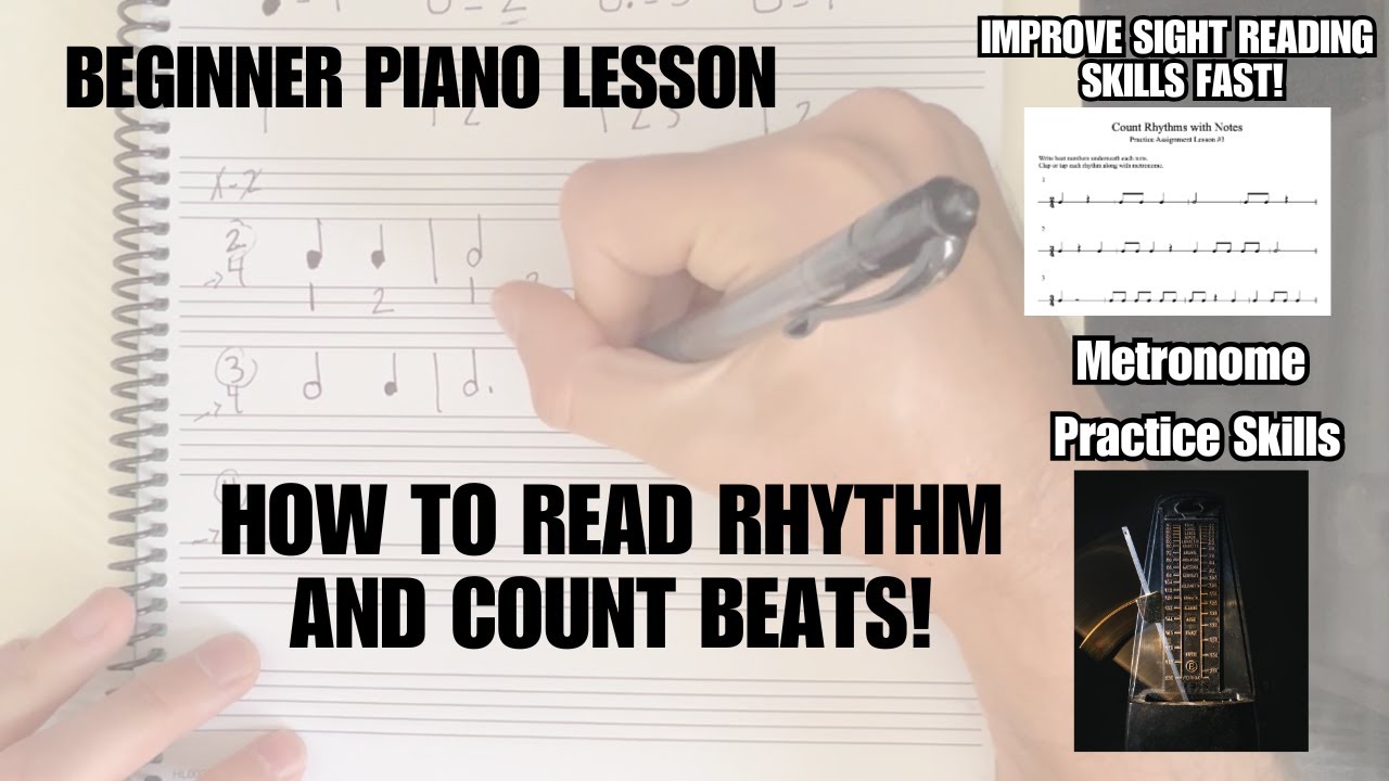 Beginner Piano Lesson #1 | How to Count Beats | BEST WAY to improve your Rhythm and Timing Skills!