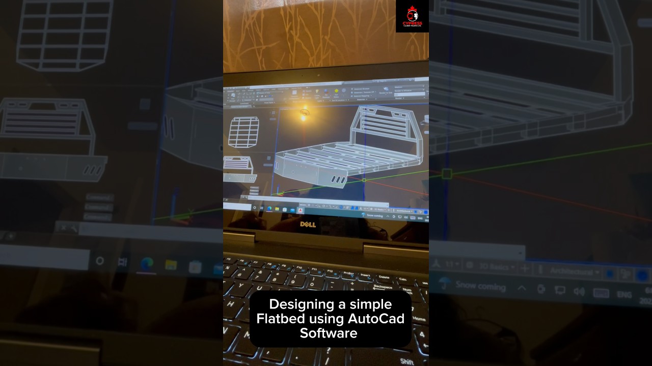 Designing a truck flatbed  using AutoCad🛻 #TruckBed #AutoCad