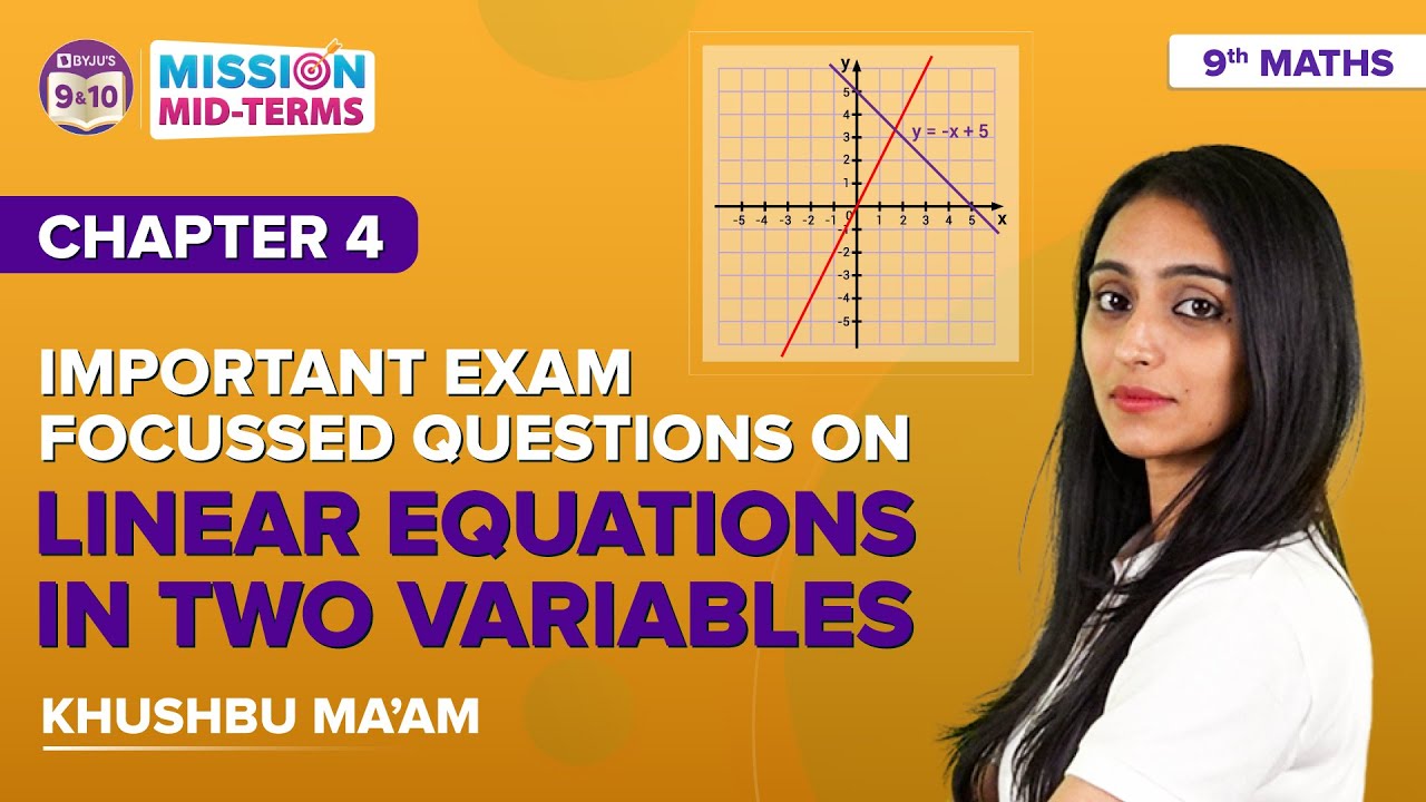 Linear Equations in Two Variables Class 9 Maths Important Exam Focussed Questions for Midterm Exams