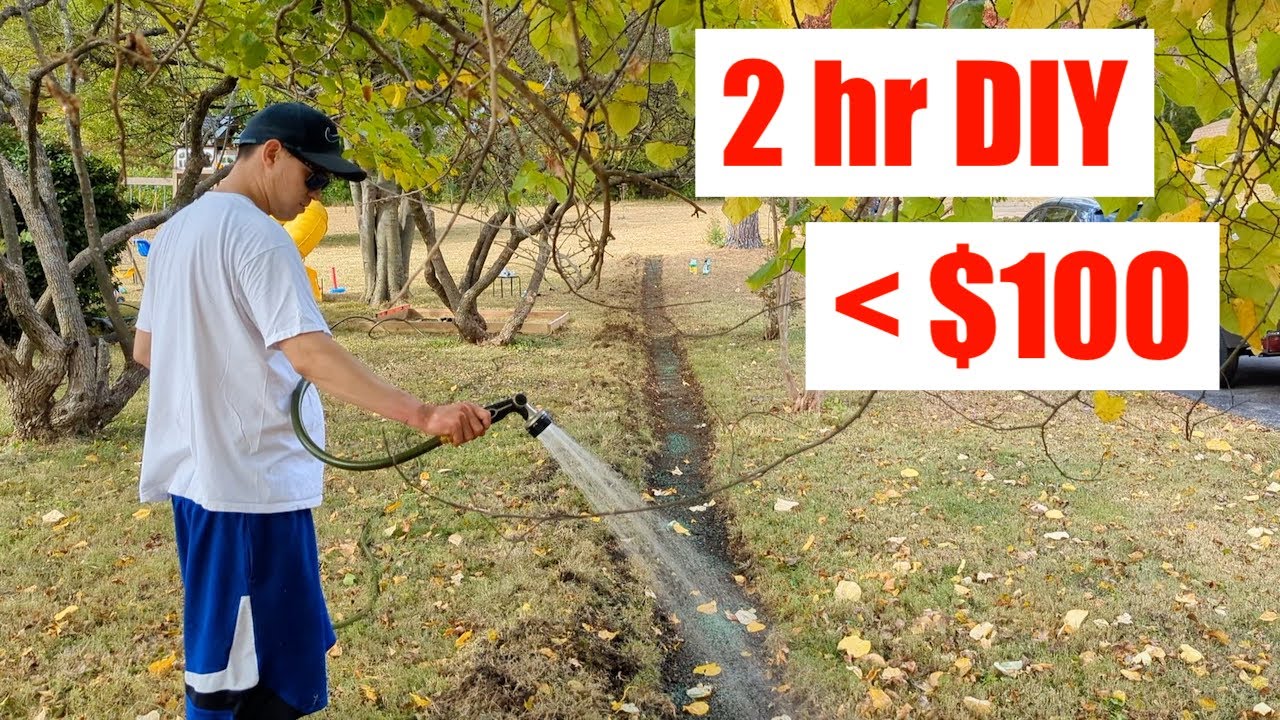 100' Drainage Ditch - DIY in 2 hours, under $100!